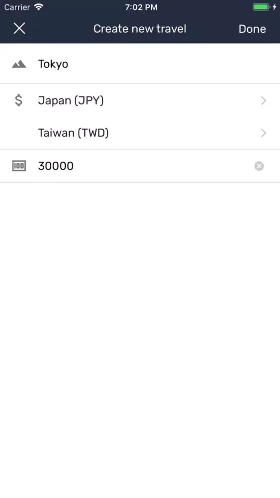 TravelMoney-manage your budget স্ক্রিনশট