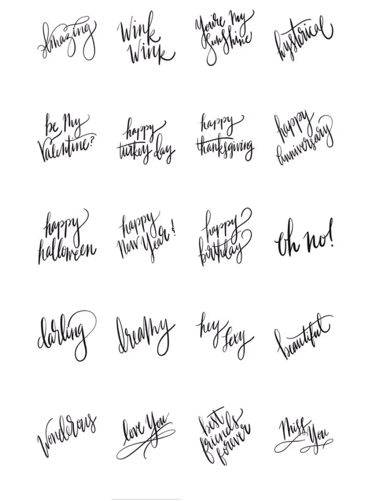 Hello Calligraphy Sticker Pack iPad 應用截圖