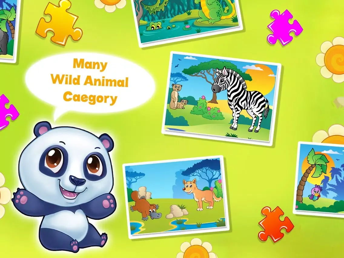 Wild Animal Puzzle Kids Game iPad  Screenshots