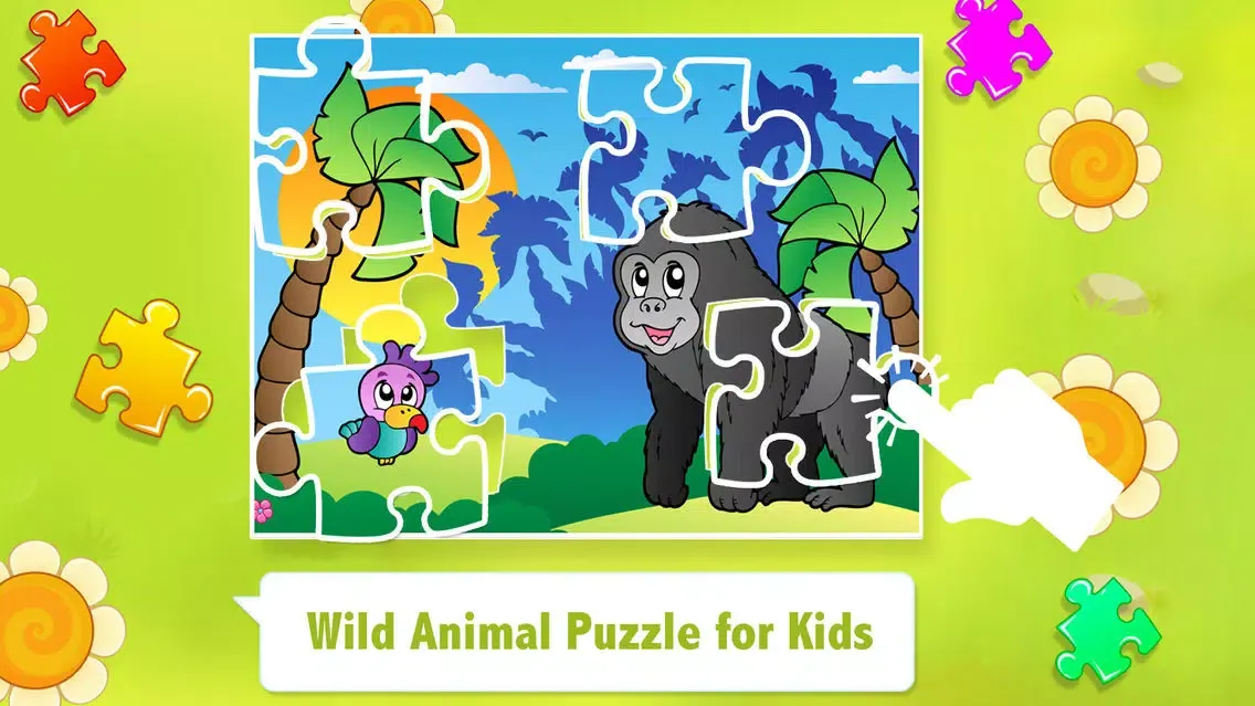 Wild Animal Puzzle Kids Game Screenshots