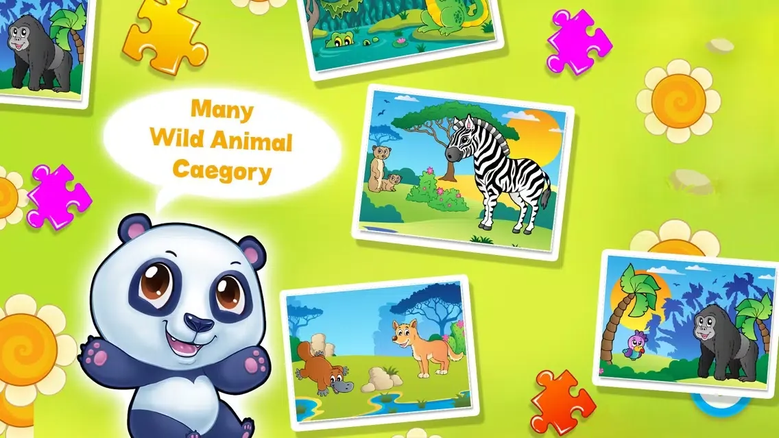 Wild Animal Puzzle Kids Game Screenshots