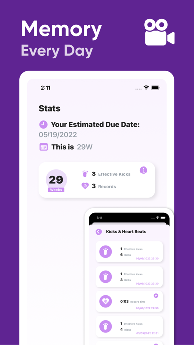 ภาพหน้าจอของ TinyBeat - Track My Pregnancy