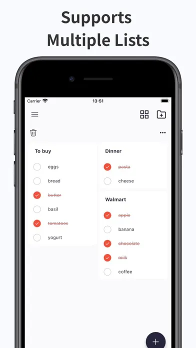Simple Grocery List, Widget سکرین شاٹس