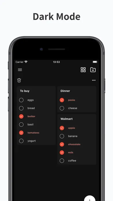 Simple Grocery List, Widget سکرین شاٹس