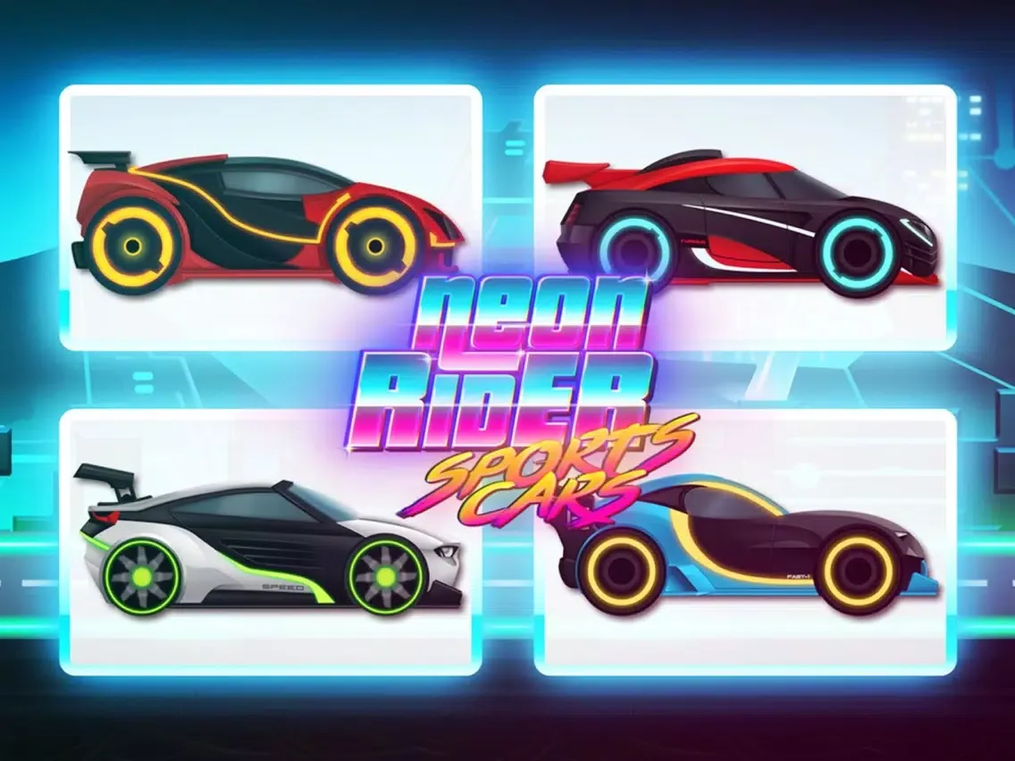 Neon Rider Drives Sports Car iPad  স্ক্রিনশট