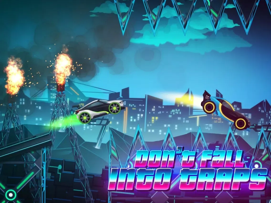 Neon Rider Drives Sports Car iPad  স্ক্রিনশট
