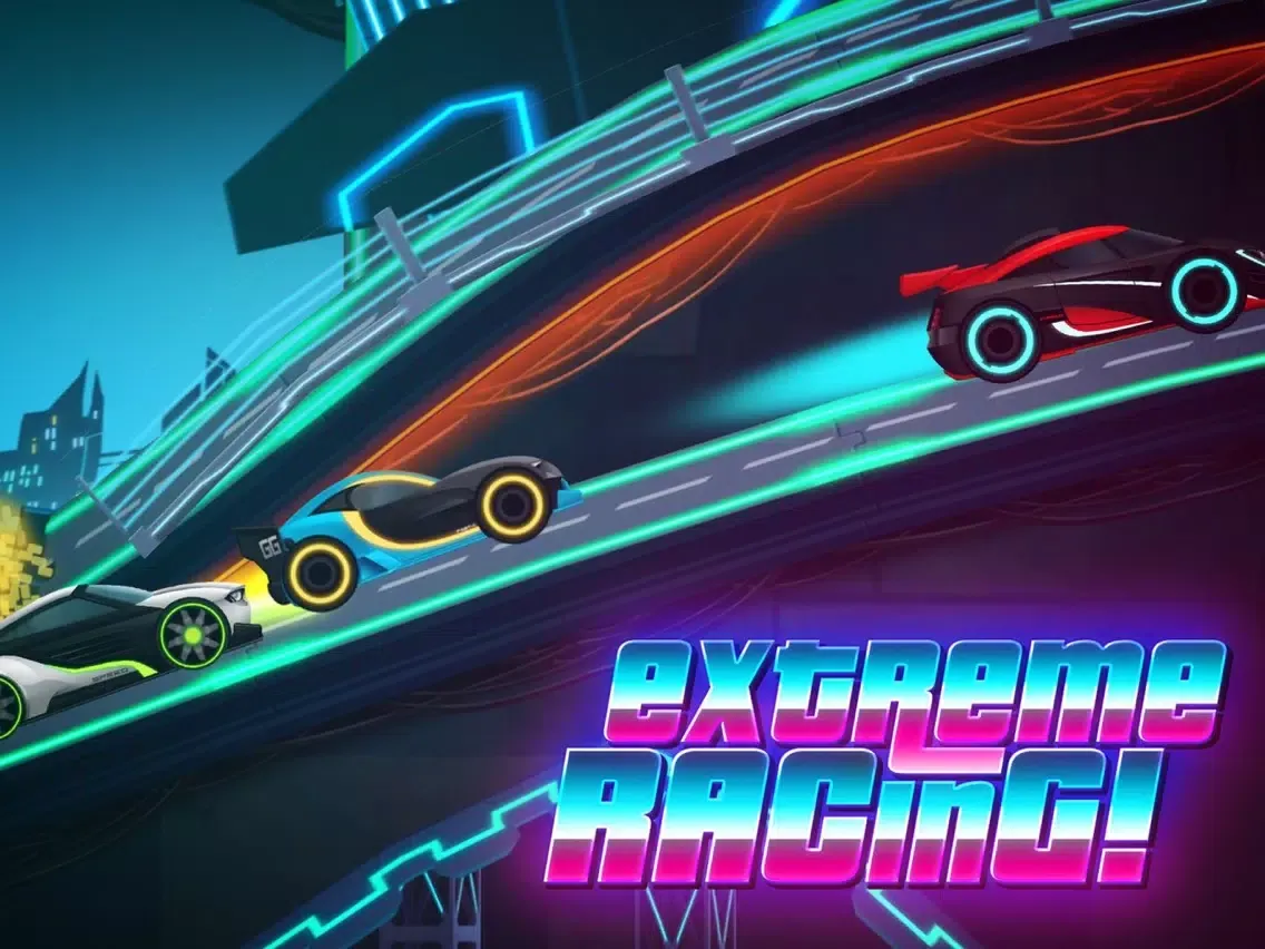 Neon Rider Drives Sports Car iPad  স্ক্রিনশট