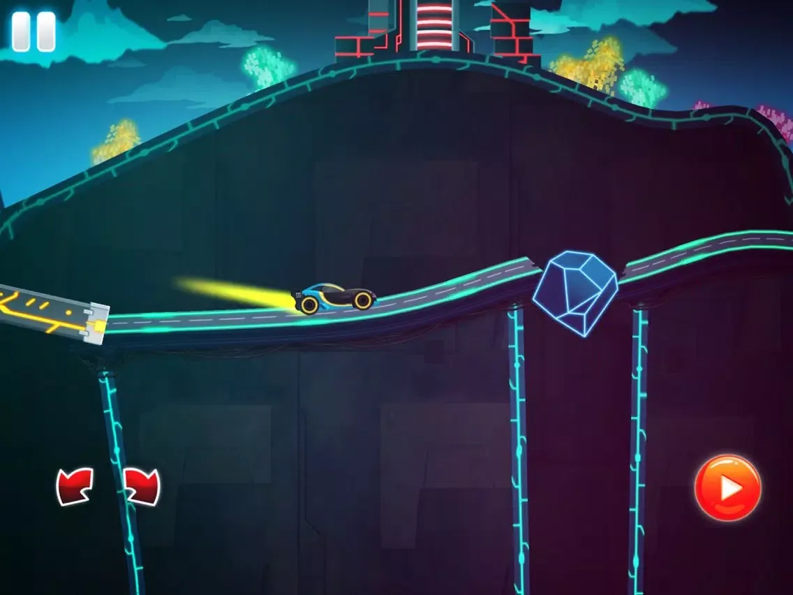 Neon Rider Drives Sports Car iPad  স্ক্রিনশট