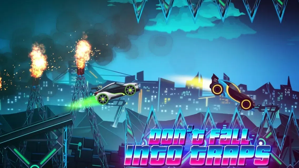Neon Rider Drives Sports Car স্ক্রিনশট