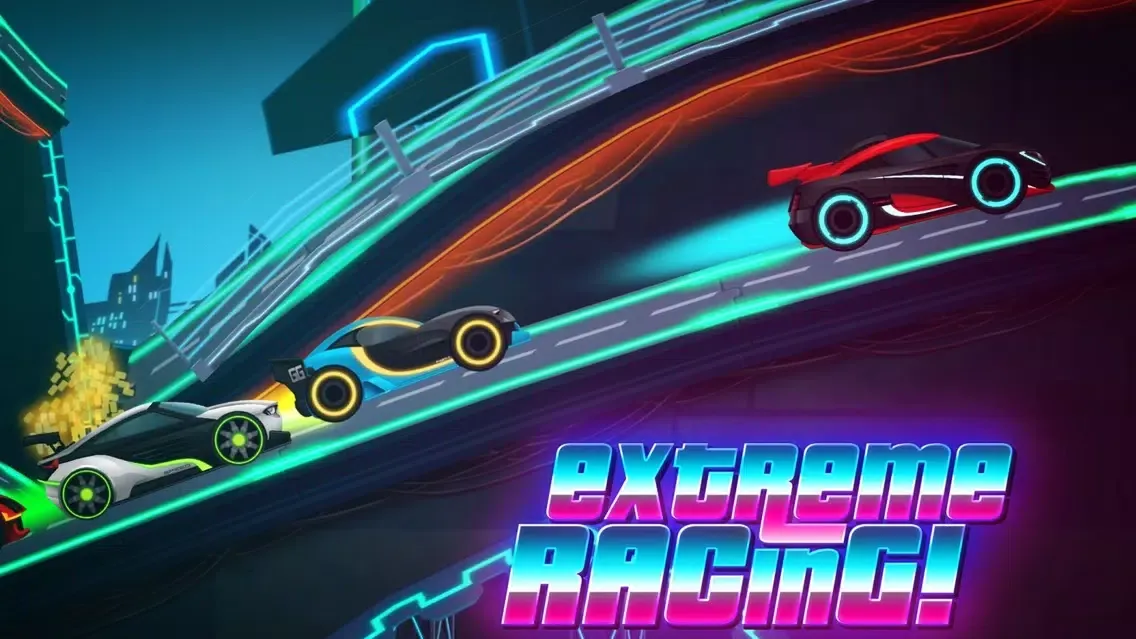 Neon Rider Drives Sports Car স্ক্রিনশট