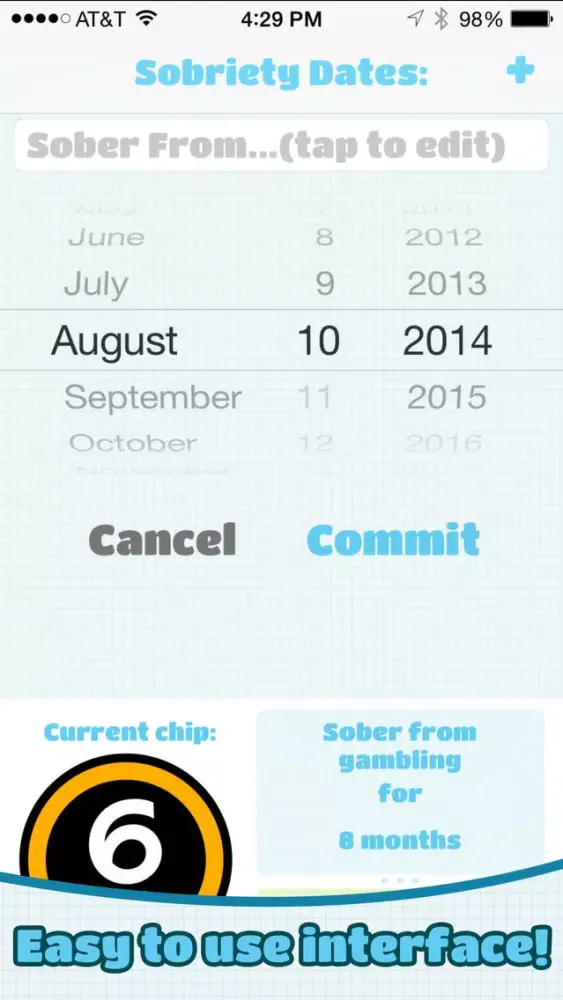 Скриншоты Chipper: Sobriety & Recovery Dates Tracker