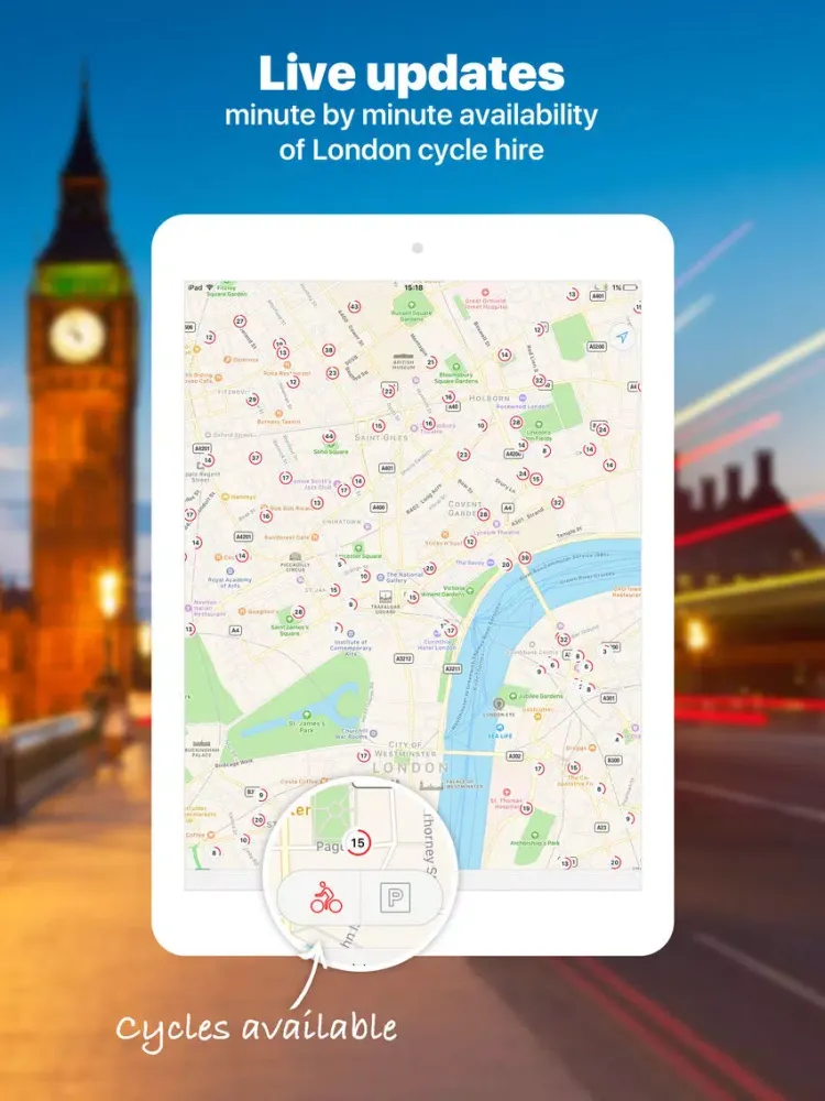 London Cycle Hire - Live iPad  スクリーンショット