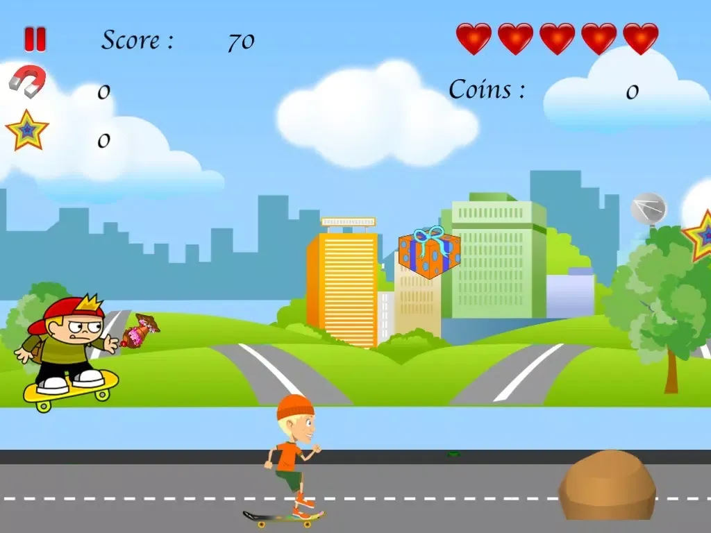 Kid Skater Dual Jumper Rush - Fast Action Collecting Game LX iPad  스크린샷