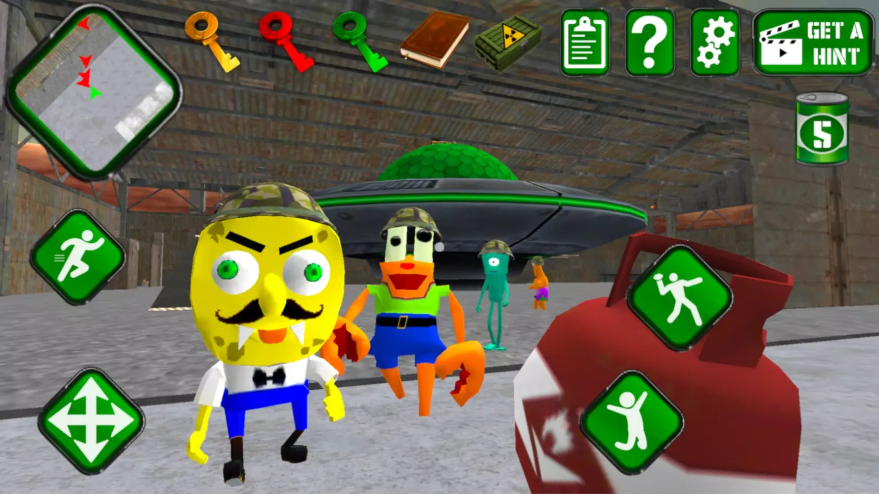 Sponge Area 51. Neighbor Alien Screenshots