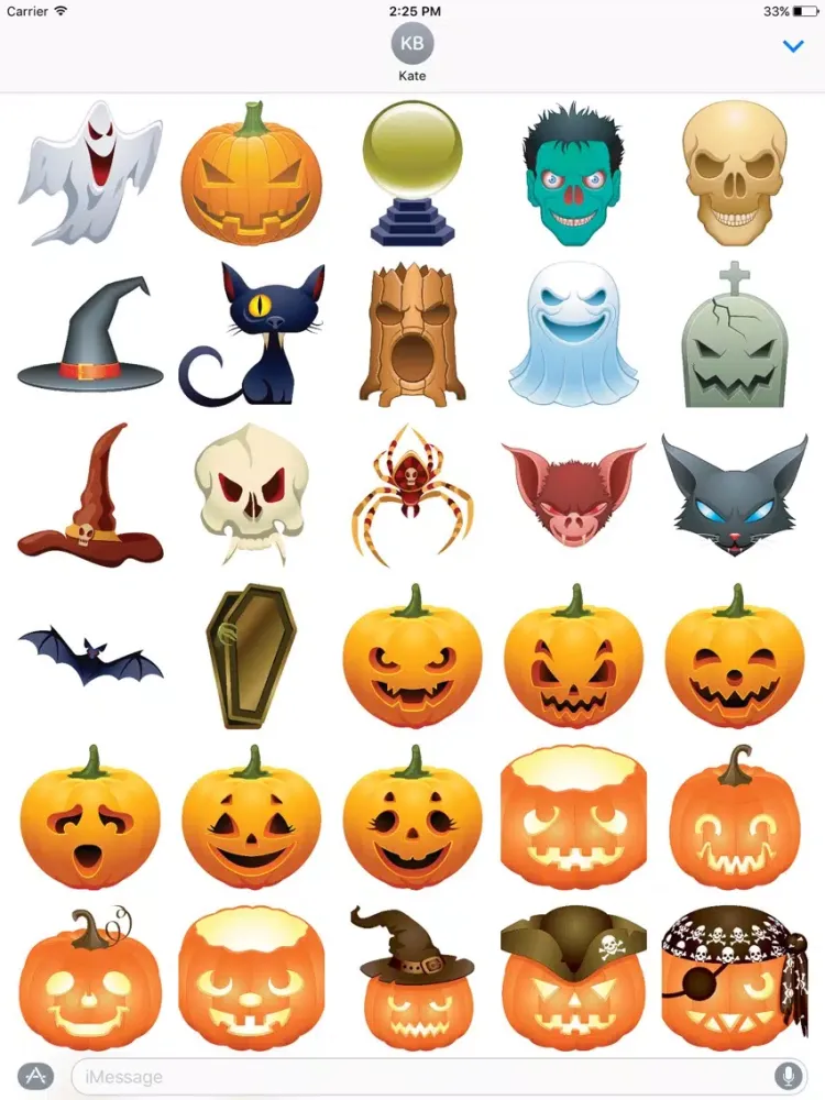 Spooky and Scary Stickers iPad 应用截图