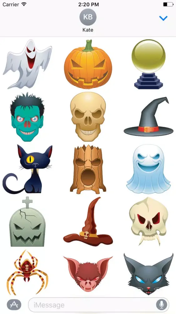 Spooky and Scary Stickers应用截图