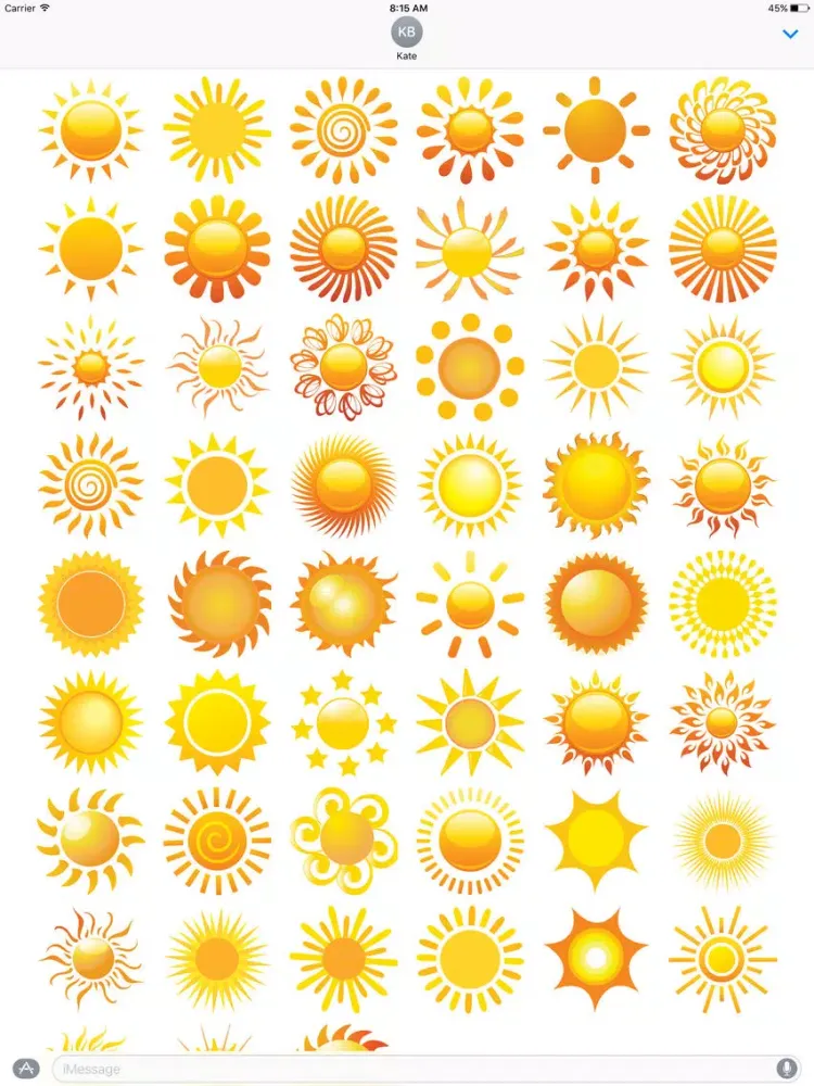 Sunshine Stickers iPad  স্ক্রিনশট