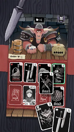Capturas de tela do Card Crawl