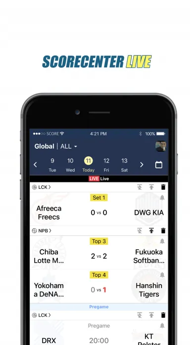 SCORECENTER LIVE Screenshots