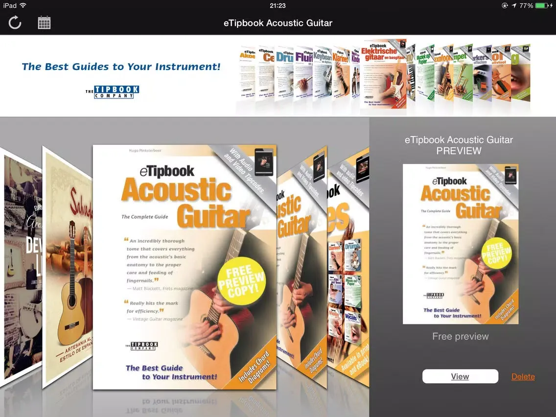 eTipbook Acoustic Guitar iPad  Screenshots
