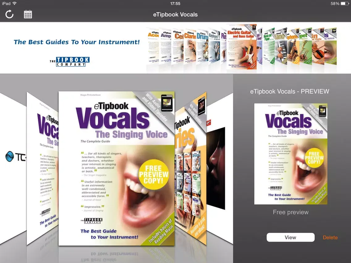 eTipbook Vocals iPad 应用截图