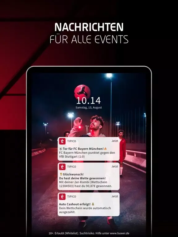 Ảnh chụp màn hình của Tipico – Sportwetten iPad 