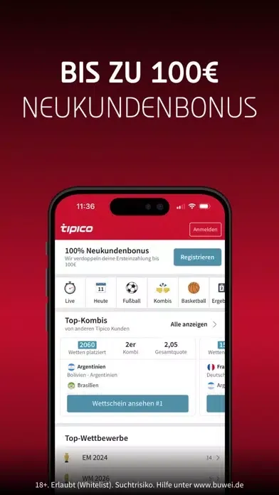 Ảnh chụp màn hình của Tipico – Sportwetten