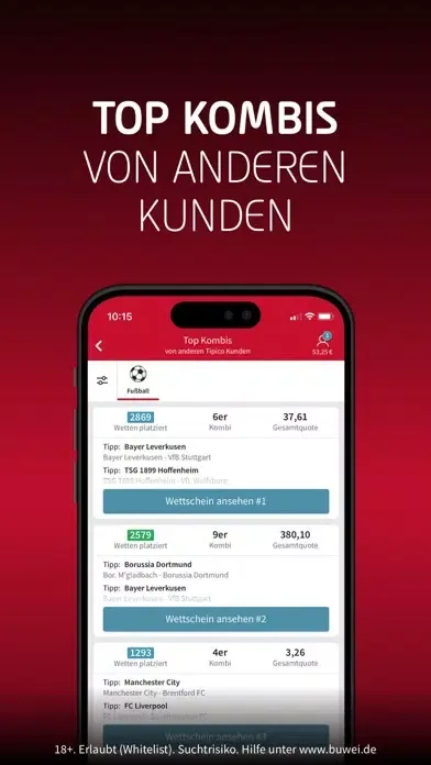 Ảnh chụp màn hình của Tipico – Sportwetten