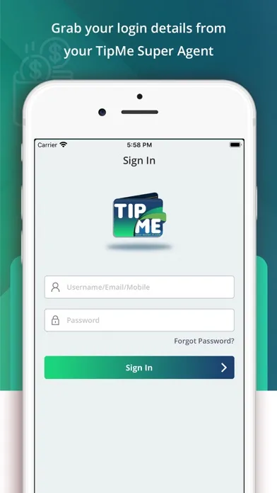 Capturas de pantalla de TipMe Sub-Agent