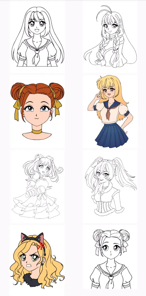 تصاویر Anime Coloring Book Manga Game