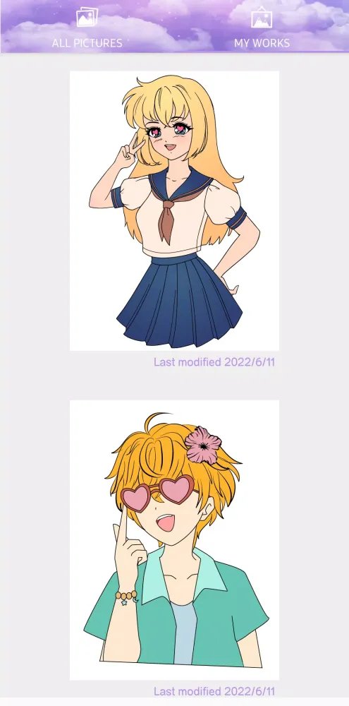 تصاویر Anime Coloring Book Manga Game