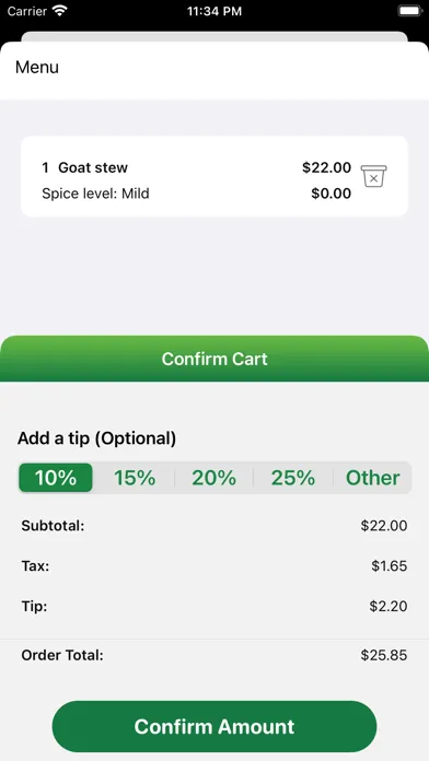 Zrzuty ekranu TapGrub Order Restauraunt Food