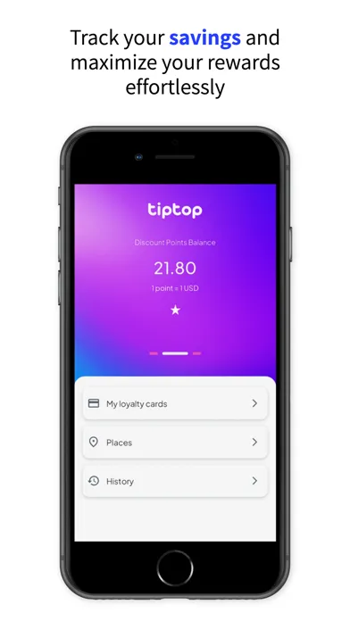 tiptop Loyalty Screenshots