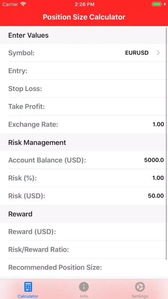 Forex Position Size Calculator應用截圖