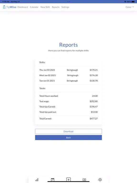 Tipwise - Tip Tracker iPad  स्क्रीनशॉट