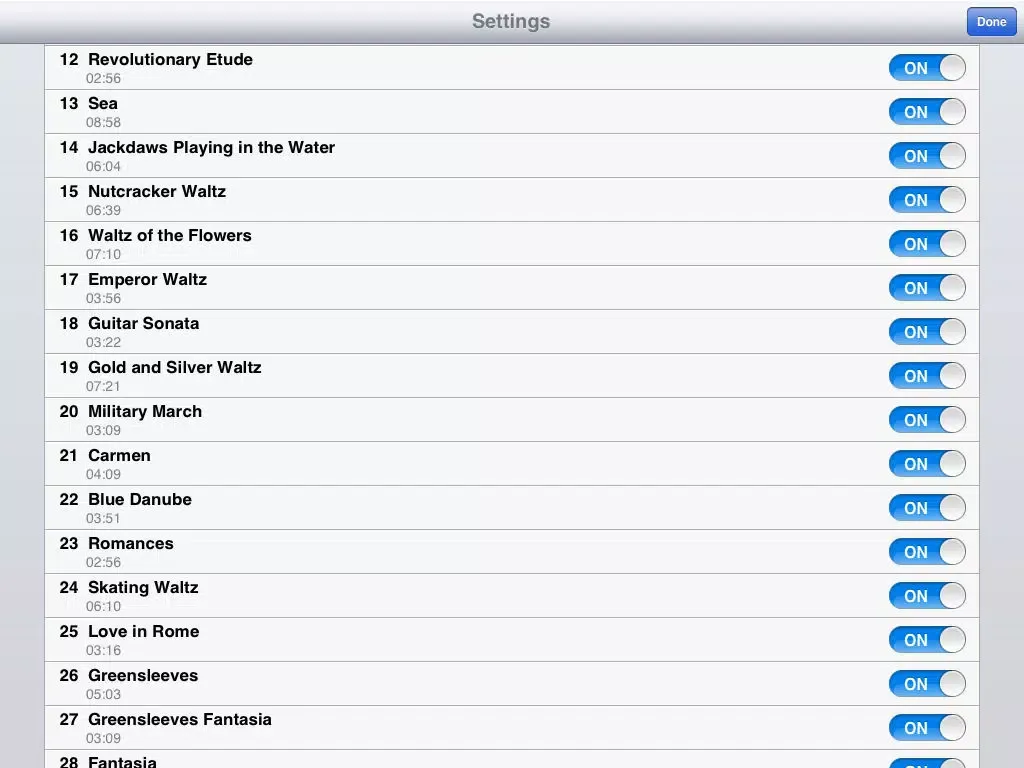 Capturas de tela do famous music(lite) iPad 