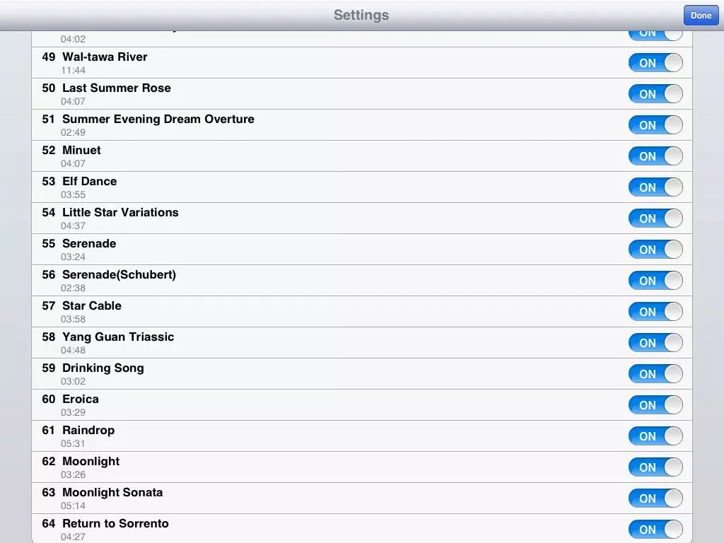Capturas de tela do famous music(lite) iPad 