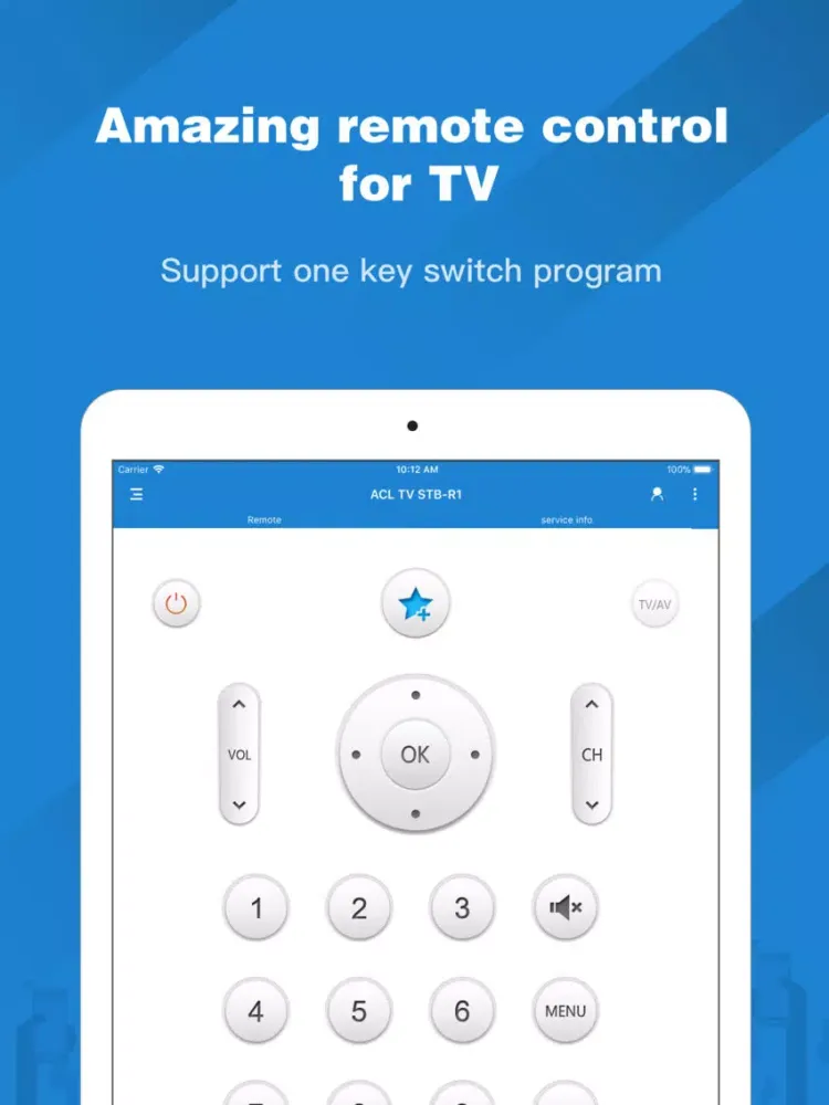 Universal TV Remote-ZaZaRemote iPad  স্ক্রিনশট