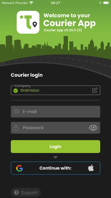 Courier App 스크린샷