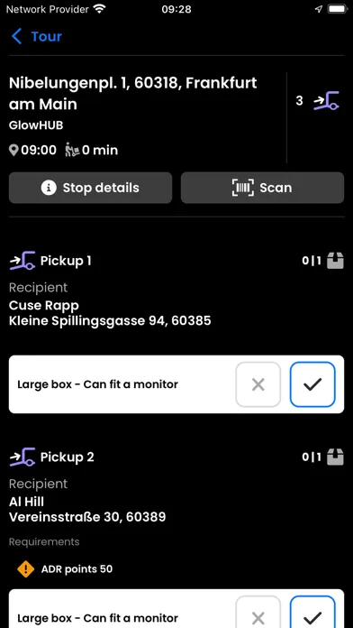 Courier App 스크린샷