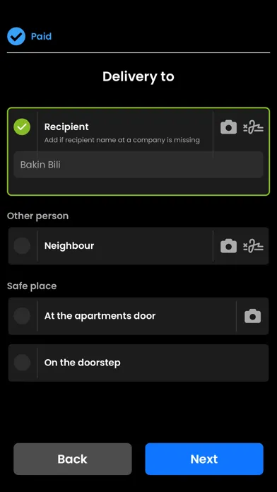 Courier App 스크린샷
