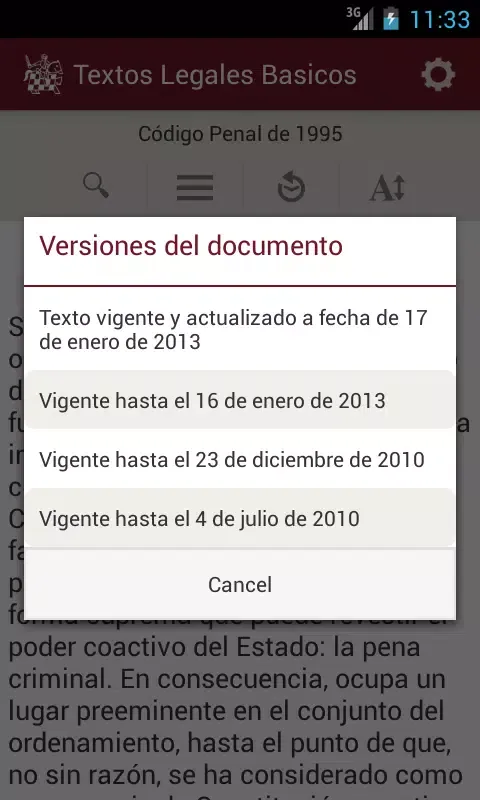 Textos Legales ICAM Screenshots