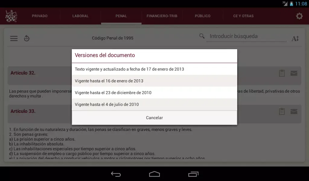 Textos Legales ICAM Screenshots