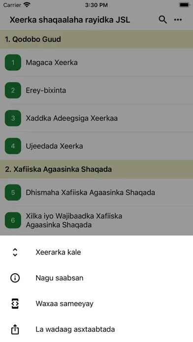 Xeerka Shaqaalaha Rayidka JSL स्क्रीनशॉट