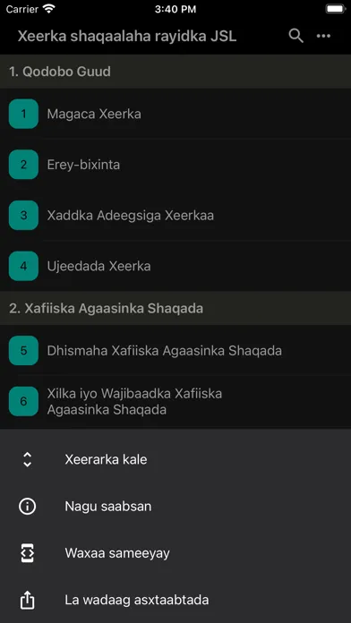 Xeerka Shaqaalaha Rayidka JSL स्क्रीनशॉट