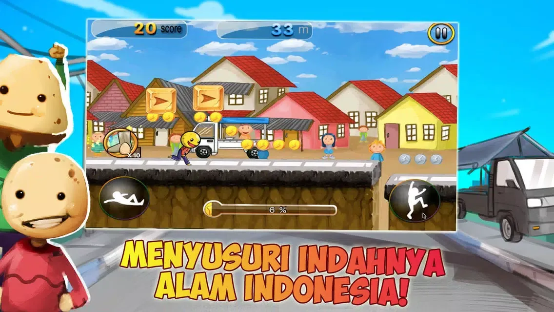 Screenshot di Tahu Bulat Fever Dash