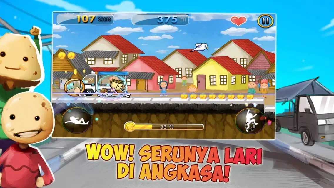 Screenshot di Tahu Bulat Fever Dash
