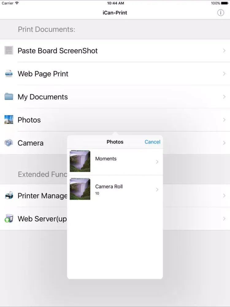 Скриншоты iCan-Print+ iPad 