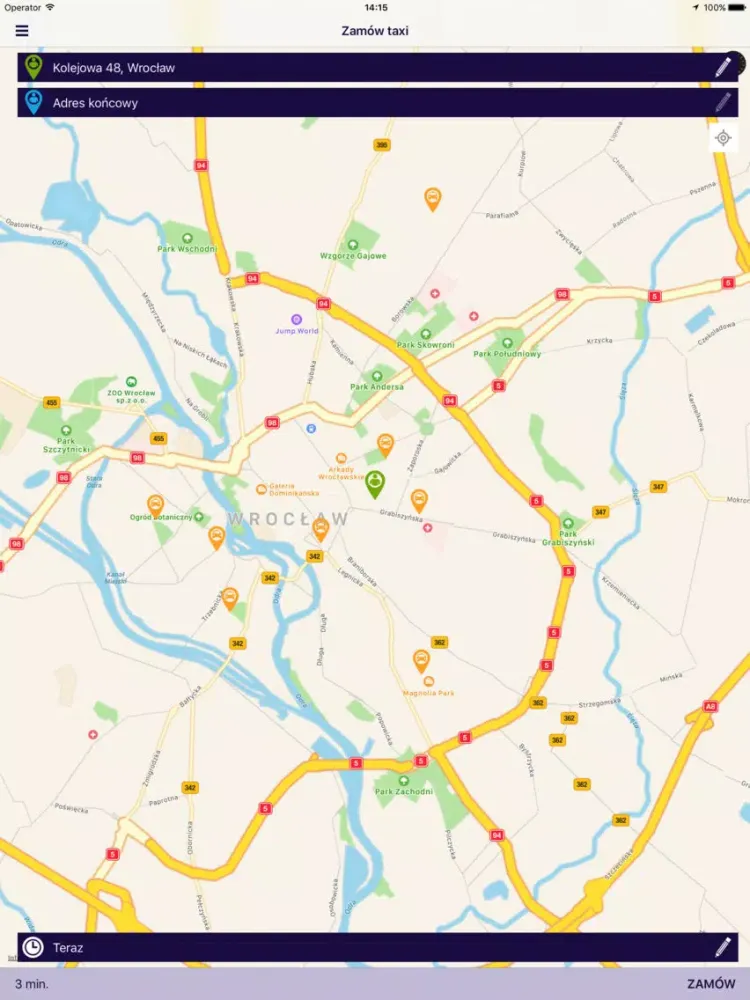 Скриншоты Taxi Expres Wrocław iPad 