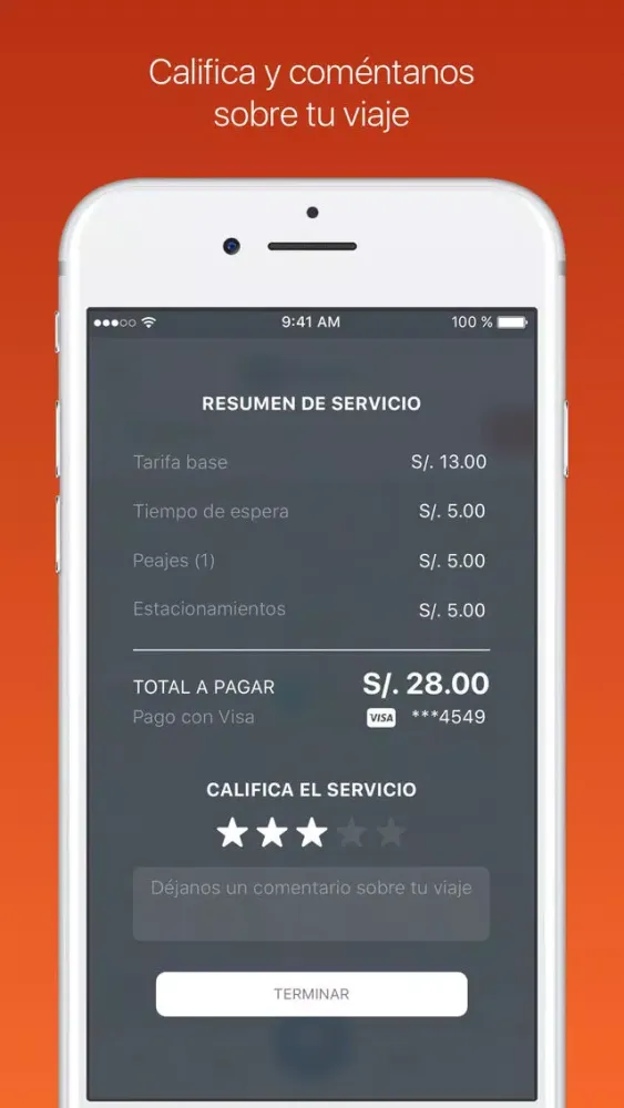 Ảnh chụp màn hình của OK Taxi Perú